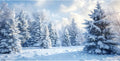 YongFoto Fish Tank Background - 48x18 inch Winter Snow Scene Aquarium Backdrop for Reptile Terrarium & Bearded Dragon Habitat