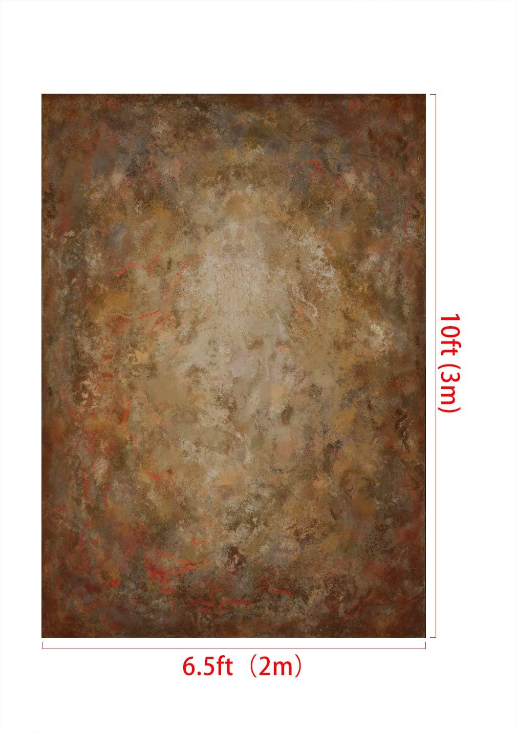 Kate 6.5x10ft(2x3m) Vintage Rusty Backdrops Microfiber Brown Paint Abstract Photo Backdrop Retro Portrait Background