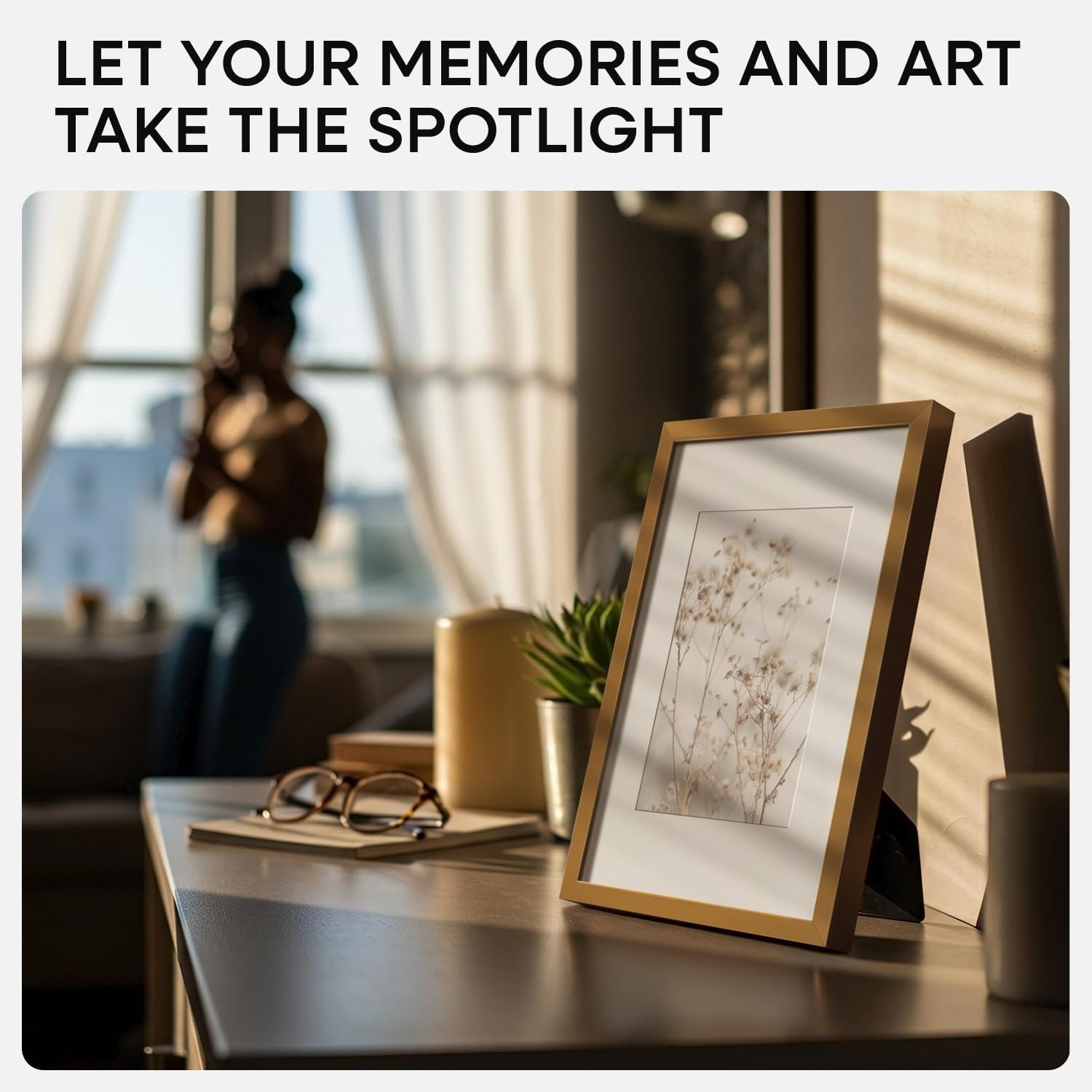 Homeforia 5x7 Picture Frame Bronze, High End Metal 5 x 7 Brass Frames with Mat 4 x 6 for Art, 5x7 Desk Frame Matted to 4x6 inch Photo, 5 by 7 Wall or Tabletop Frame, Tempered Glass, Wall Kit, Set of 4