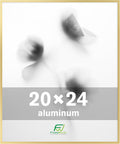 FrameWorks 20x24 Brushed Aluminum Poster Frames – Modern Brushed Metal Design w/Shatterproof Plexiglass, Perfect for Posters, Artwork, Paintings, Wall Displays – Home or Office Decor, Gold - 1 Pack