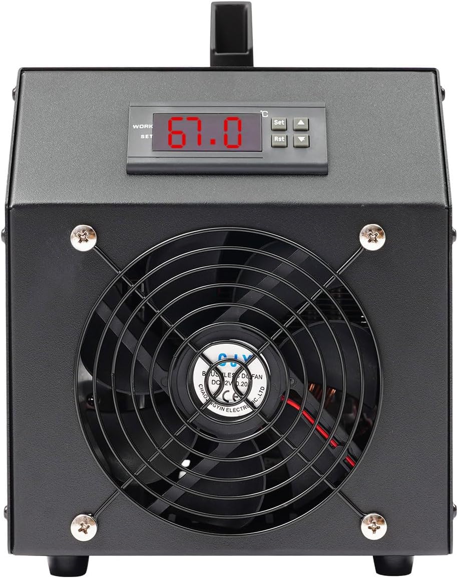 Aquarium Chiller 1/4HP 15.85Gal 60L Fish Tank Water Cooler, Quiet Hydroponic Water Chiller Cooling System with LCD Display, Water Pump for Axolotl Coral Jellyfish, Seawater & Fresh Water