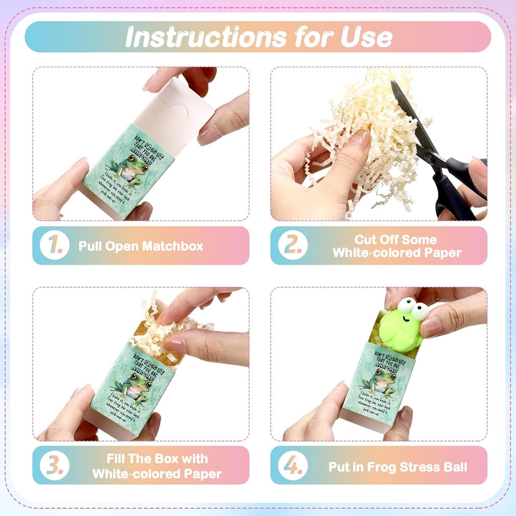 Wettarn 25 Sets Appreciation Gifts Cute Animal Stress Balls with Support Gift Boxes Inspirational Party Favors for Employee Coworker Friends Office Positive Relief Toys