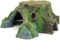 JIHAQUA Resin Large Turtle Tank Accessories Reptile Hideouts Cave Habitat Decor for Gecko Leopard Lizards Toad