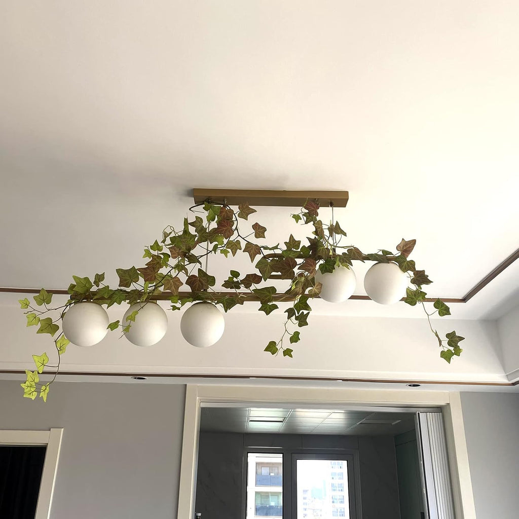 alyptus Artificial Fall Leaves Garland - Lifelike Fake Pumpkin Vines for Outdoors and Bedroom Décor - Greenery Garland with Fake English Ivy and Ivy Vines (Ivy Garland 1#)