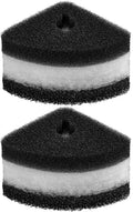 Pawfly 6 Pcs Replacement Filter Pads for 10-30 Gallon Corner Bio Sponge Filter, Aquarium Filter Media Sponge, White Black Bio Foam for Fish Tank Water Filtration