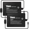 iPower 6x8 Inch Reptile Heating Pad with Adjustable Controller Knob, Under Tank Heater Mat for Turtles, Lizards, Snakes, Amphibians & Small Pets, 2 Pack