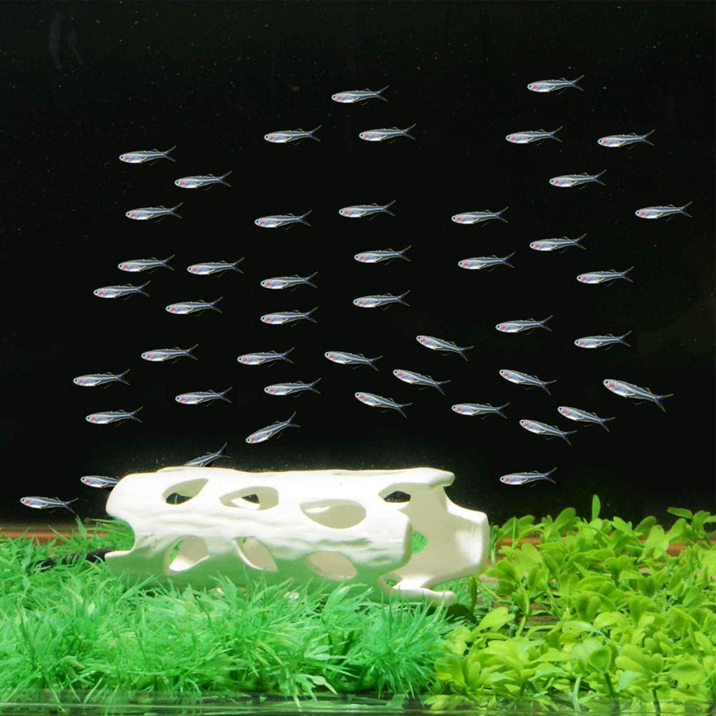 XMHF White Aquarium Decor Shrimp Shelter Tube Breeding Hiding Cave Holes Ornaments for Fish Tank