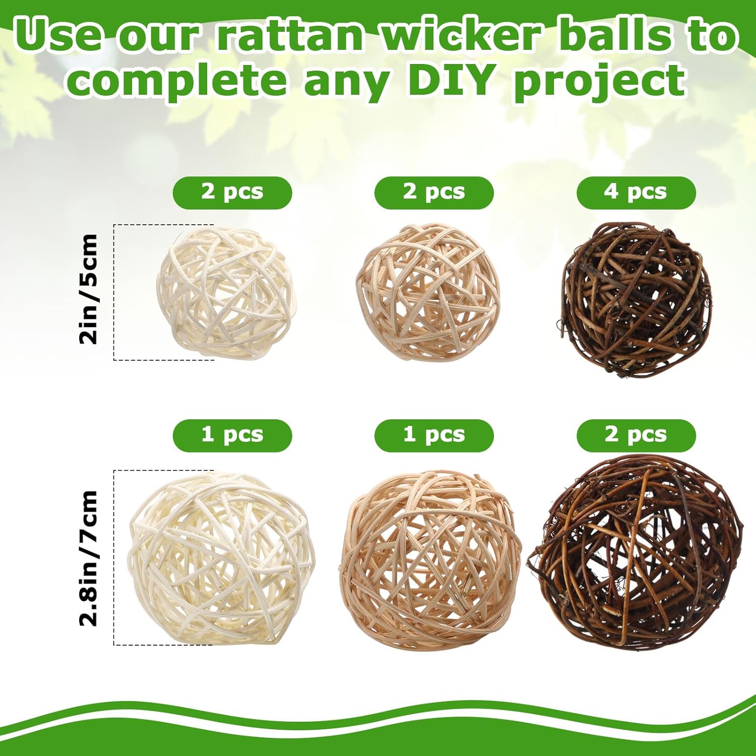 Yunsailing 36 Pcs Moss Decorative Balls for Centerpiece Bowls and Rattan Wicker Balls Handmade Moss Orbs Vase Filler for Garden Wedding Home Christmas Party Decoration(Retro Colors)