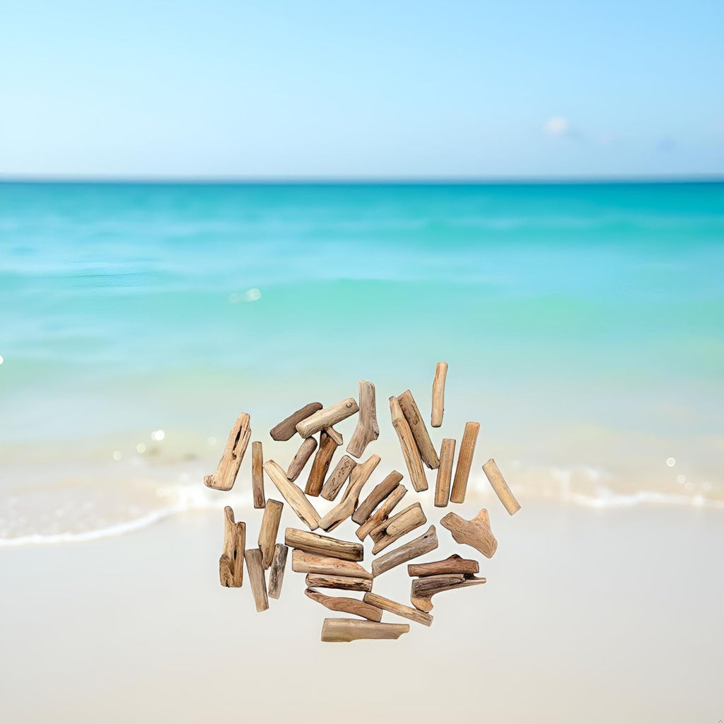 20 Pcs Wood Natural Driftwood Pieces Branch Slices Beach Decor for for DIY Craft Sticks Craft Supplies Craft Sticks Woodcrafts