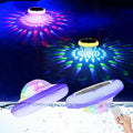 Solar Floating Pool Lights, Rechargeable Pool Lights That Float with Remote, 6.7'' 2600mAh IP68 Waterproof Floating Light 13 Colors Upper and Lower Glow Solar Light for Pools 2 Pack
