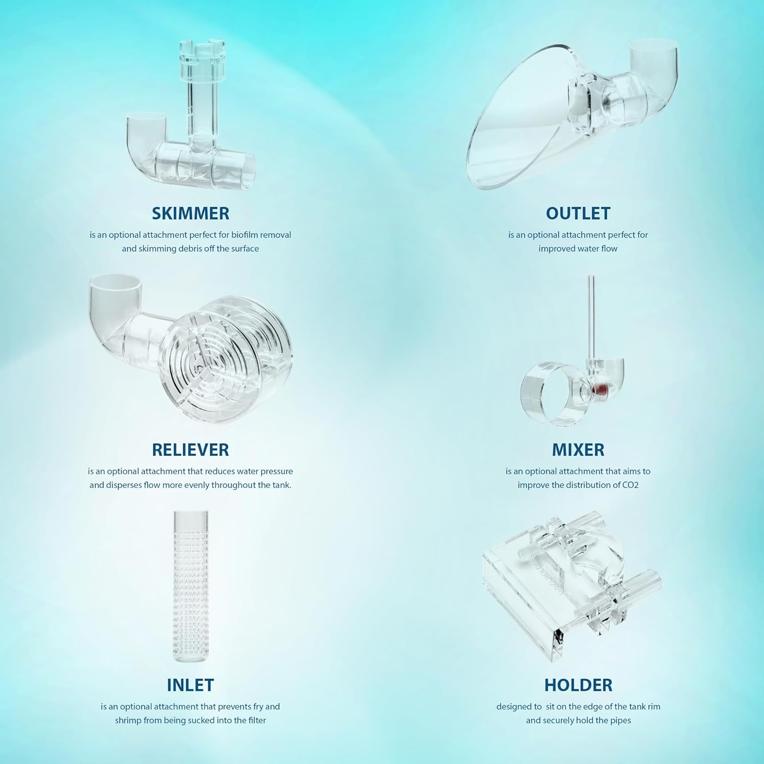 Neo Mixer - CO2 Diffuser for Neo Flow Lily Pipes, Efficient CO2 Dissolution, Easy Maintenance and Installation - Medium, 13mm 12/16mm
