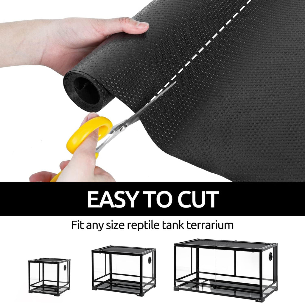 REPTI ZOO Reptile Substrate Mat Terrarium Carpet, 118" x 23.6" Non-Adhesive Reptile Terrarium Bedding Substrate Liner, Reptile Tank Accessories for Bearded Dragon,Leopard Gecko,Lizard,Tortoise