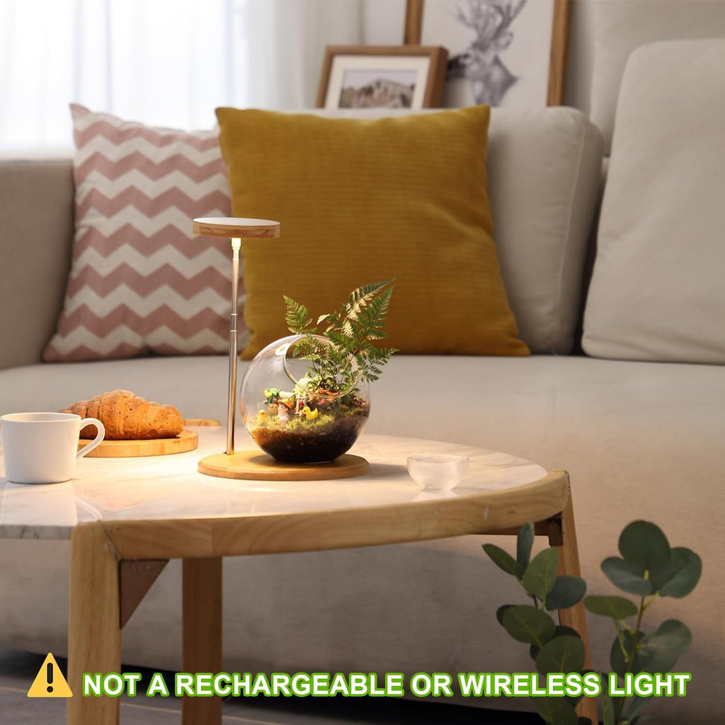 Plant Grow Light for Indoor Plant,Bamboo Mini LED Grow Light Garden,Height Adjustable,Automatic Timer with 8/12/16 Hours