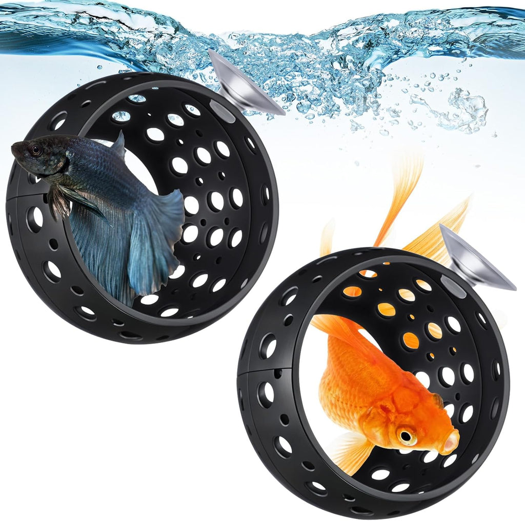 Honeydak 2 Pcs Betta Bulb Hide Betta Fish Tank Ornament Accessories Fish Toys Hammock Aquarium Cave with Suction Cup for Safe Hollow Small Tank, Habitat, Shrimp Hideout, Aquatic Decor