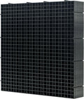LINLAN 8 Pieces 11.8x11.8in (30X30cm) Aquarium Grid Plastic, Fish Tank Divider, Egg Crate for DIY Filtration and Bottom Protection in Aquascaping (Black-No Accessories)