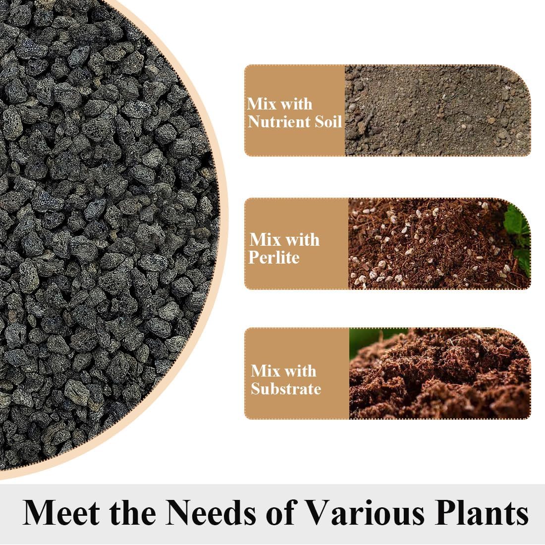 Black Horticultural Lava Rocks for Plants, 2lb Succulents Cactus Bonsai Soil Volcanic Rocks for Aquarium Outdoor Decorative Stones for Craft Projects, Vase Fillers