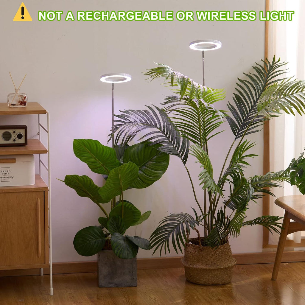 yadoker Plant Grow Light, LED Growing Light Full Spectrum for Indoor Plants,Height Adjustable, Automatic Timer, 5V Low Safe Voltage,Idea for Large Plant Light