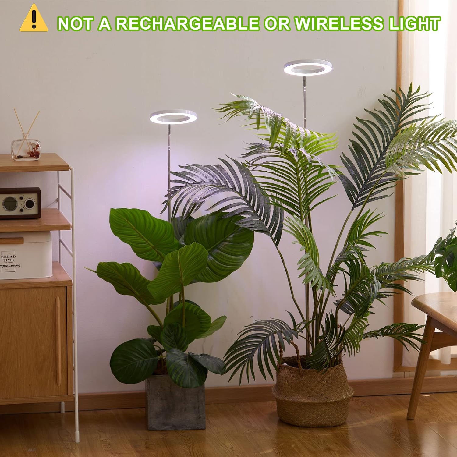 yadoker Plant Grow Light, LED Growing Light Full Spectrum for Indoor Plants,Height Adjustable, Automatic Timer, 5V Low Safe Voltage,Idea for Large Plant Light
