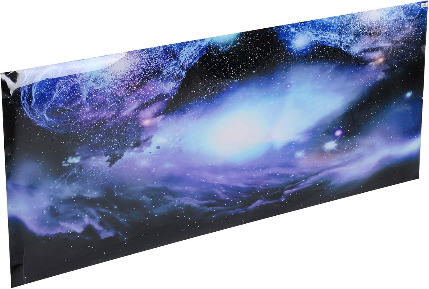Yctze PVC Aquarium Landscape Sticker Poster - Fish Background Decor - Colorful Stars Design for Stunning Display