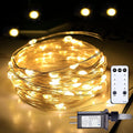 Upgraded 105FT 300 LED Fairy Lights Plug in Outdoor/Indoor, Timer & Remote & 8 Modes, Silver Wire Christmas String Lights, Waterproof Twinkle Lights for Xmas Tree Holiday Party Garden