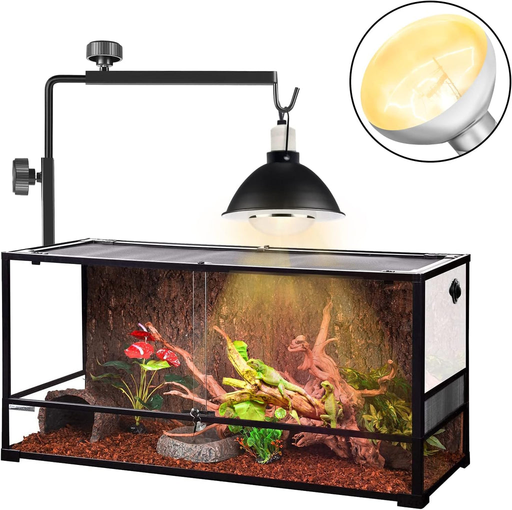 UVA UVB Reptile Light 160W Heat Lamp Bulb, Bearded Dragon Basking Spot Full Spectrum Self-Ballasted Mercury Vapor Bulb for Reptiles and Amphibian
