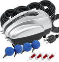 AquaMiracle All-in-One Koi Pond Aerator for Outdoor Ponds up to 2000 Gallons, Pond Air Pump Pond Aeration System with 4-Outlet Airline Tubing Air Stones Check Valves