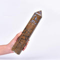 JIC Gem Large Yellow Agate Crystal Tower Natural Yellow Geode Druzy Healing Crystal Point Wand Obelisk 6 Faceted Reiki Chakra Meditation Therapy Home Decor 1.7-2.2 Lbs