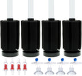 ALEGI 4pcs Small Aquarium Bio Sponge Filter with Suction Cups, Check Valves for 5 Gal, 10 Gal, 20 Gal Breeding Fry Betta Shrimp Fish Tank (Up to 20 Gallon 4 Pcs (Cylinder))