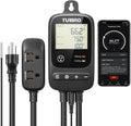 TURBRO Smart Temperature Controller Heating Cooling, WiFi-Enabled Thermostat with Timer and Temperature Monitoring for Home Brewing, Seedling, Greenhouse, and Reptile Terrarium, TC01