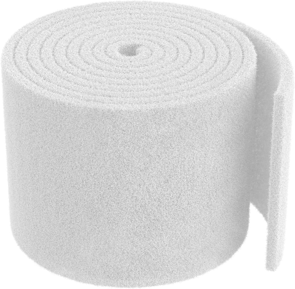 Pawfly 79 x 12 Inch White Cuttable Aquarium Filter Pad, 2 Inch Thick High Density Filter Media Roll for Freshwater Saltwater Fish Tanks & Small Ponds, Aquarium Filter Floss Roll for Fish Tank Filters