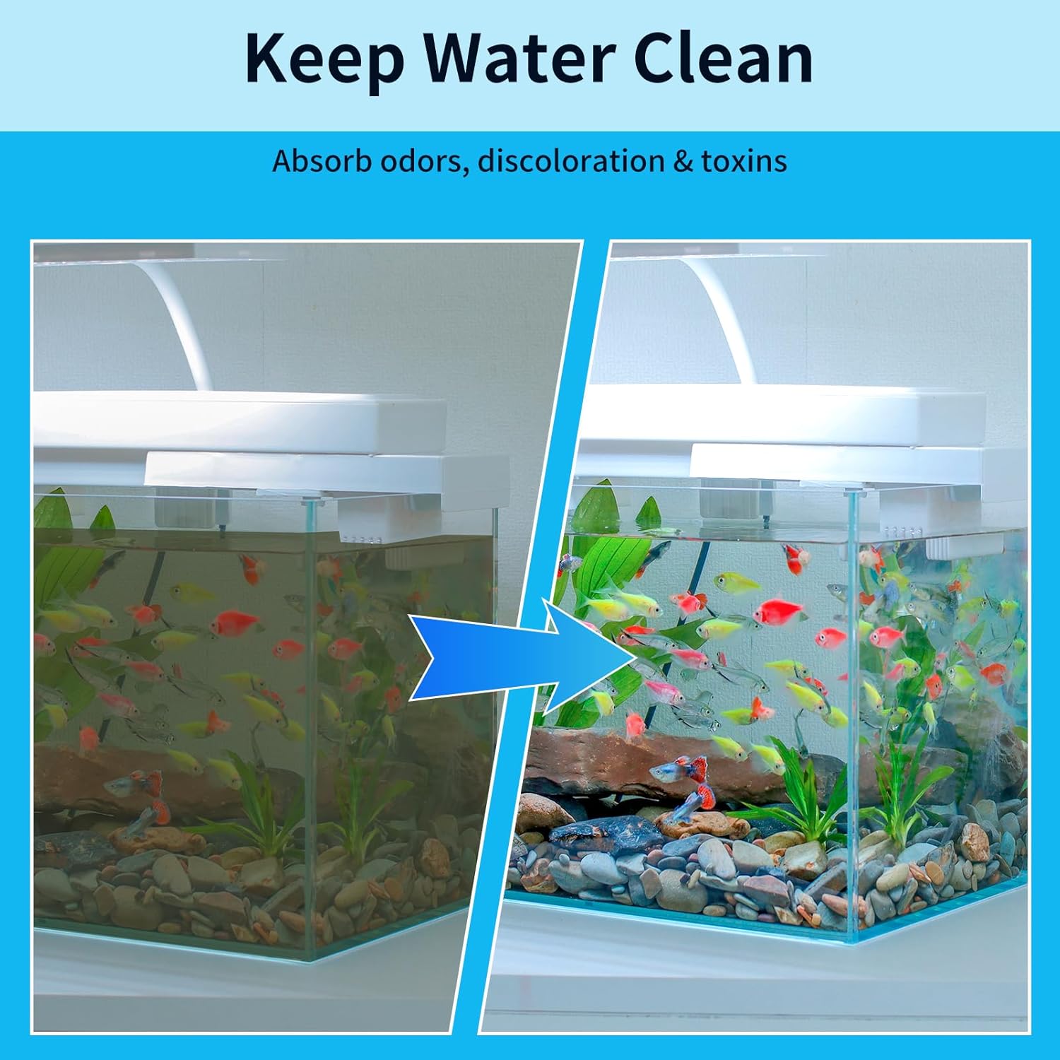 Aquarium Filter Sponge Pad –Bio Filter Media Foam Sponge, Easy Cut to Size Foam for Fish Tank 20"x20"x1" (20PPI)
