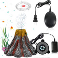 Aquarium Bubble Light Fish Tank Bubbler Lamp with 6 LEDs, Volcanic Stone Landscaping and Trachea, Aquarium Decoration Kit