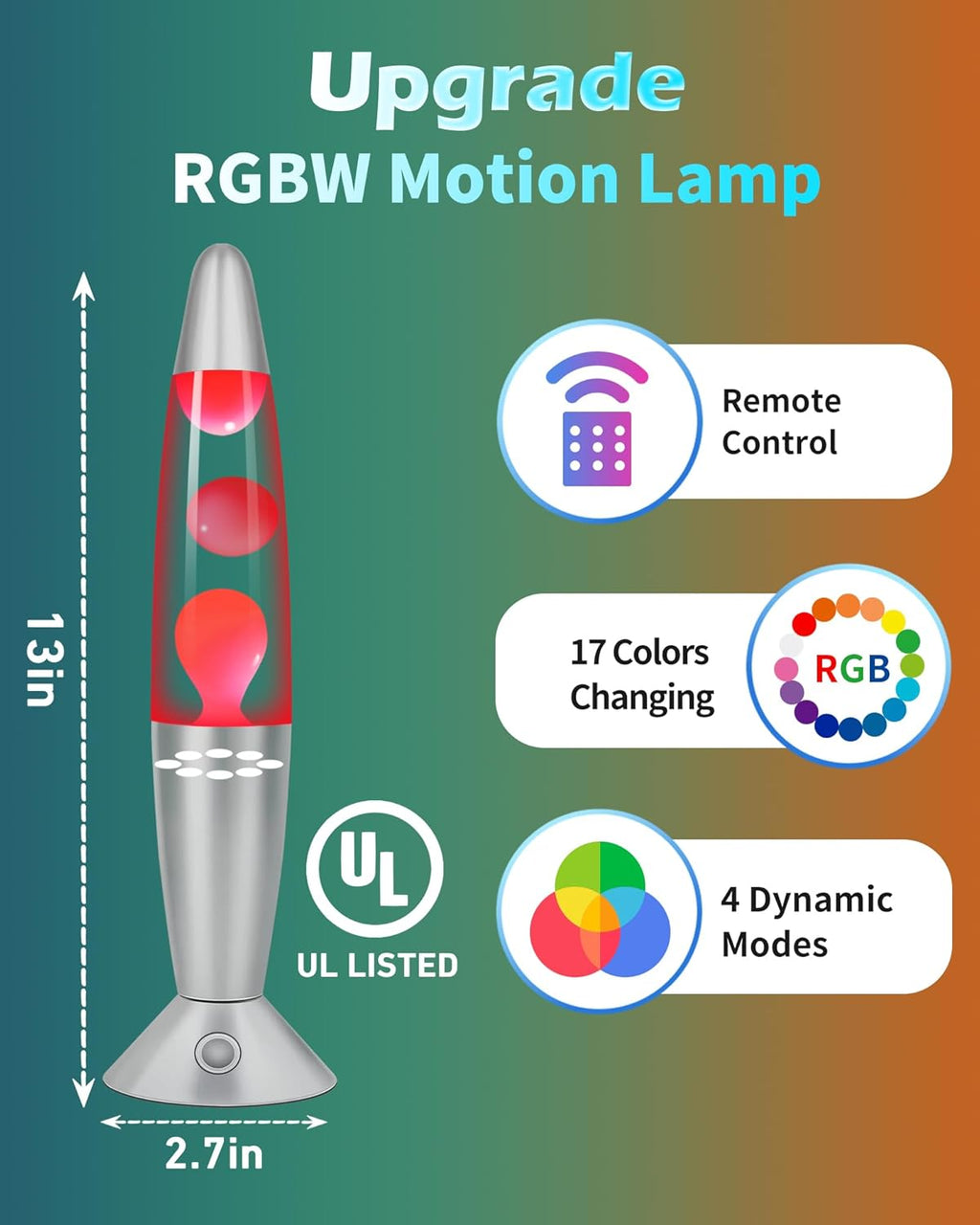 17 Colors Changing Liquid Motion Lamp with Remote: 13.5" LED Night Light for Kids Adults - Relaxing Table lamp for Bedroom Office - Glitter Mood Lighting for Home Decor Christmas Decorations Indoor