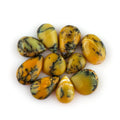 CRYSTALIS Wholesale 5pcs Natural Dendrite-Opal Loose Gemstone Bulk Cabochons Jewelry Making Supply, Chakra Healing Polished Stones, Wire Wrapping, DIY, Gem Collection, Mix-Shape