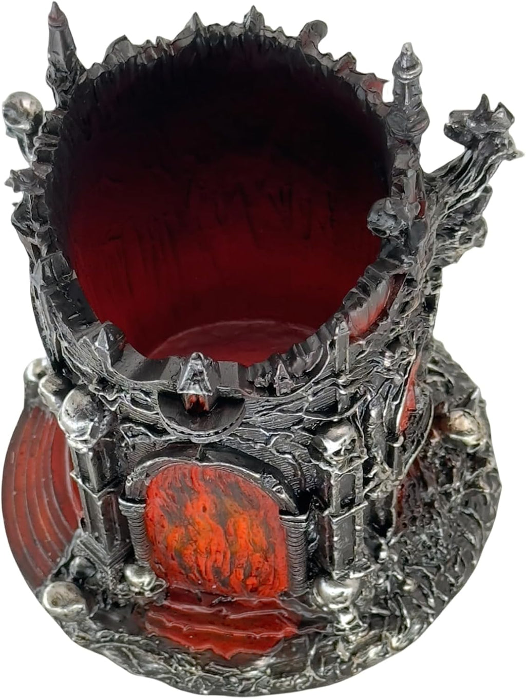 LOOYAR Dante's Inferno Resin Castle Pen Holder and Aquarium Décor - Medieval-Themed Desk Ornament