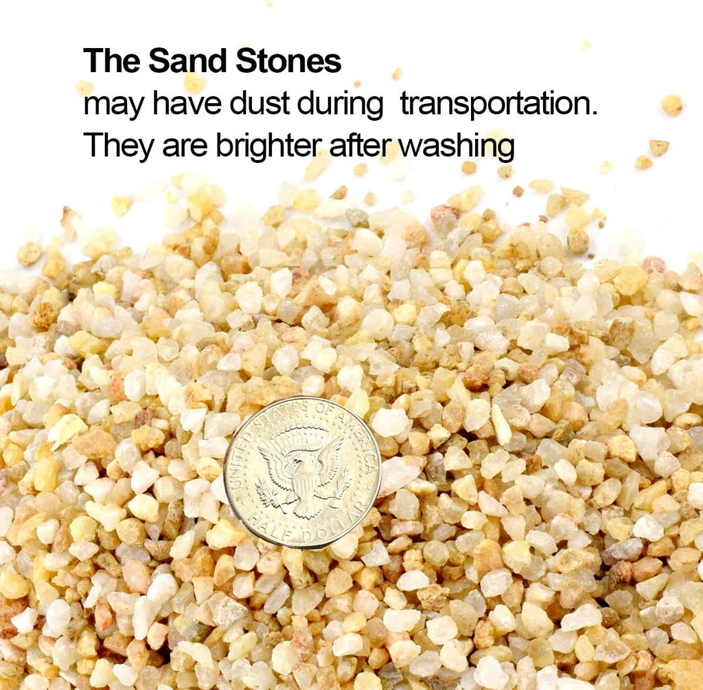 TOYPOPOR Coarse Silica Sand 2.2lb for Bonsai Cacti Succulent and Carnivorous Plant Mix