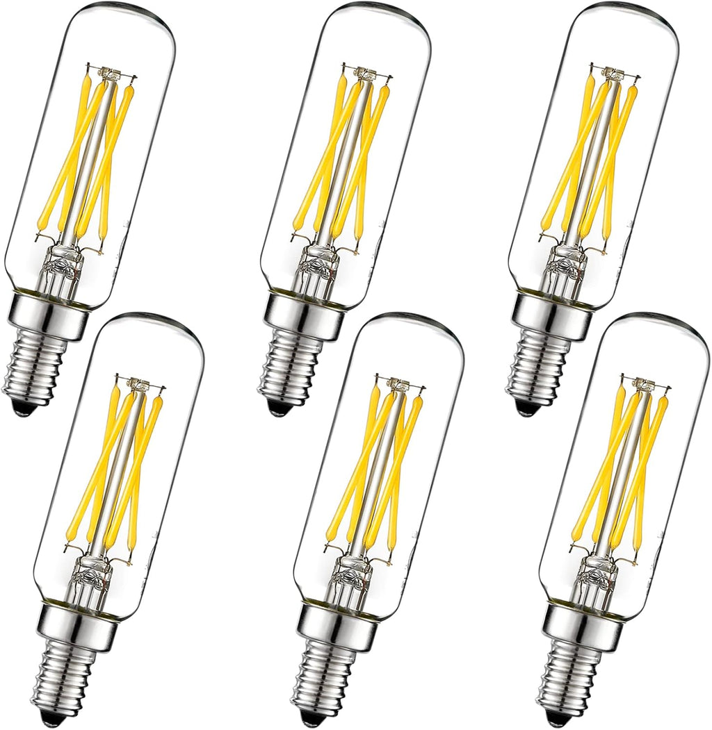 LiteHistory E12 led Bulb 6W Equivalent Candelabra Light Bulbs 60 watt Neutral White 4000K AC120V 600LM Dimmable T6 T25 for Chandeliers,Ceiling Fan and Wall sconces Pack of 6