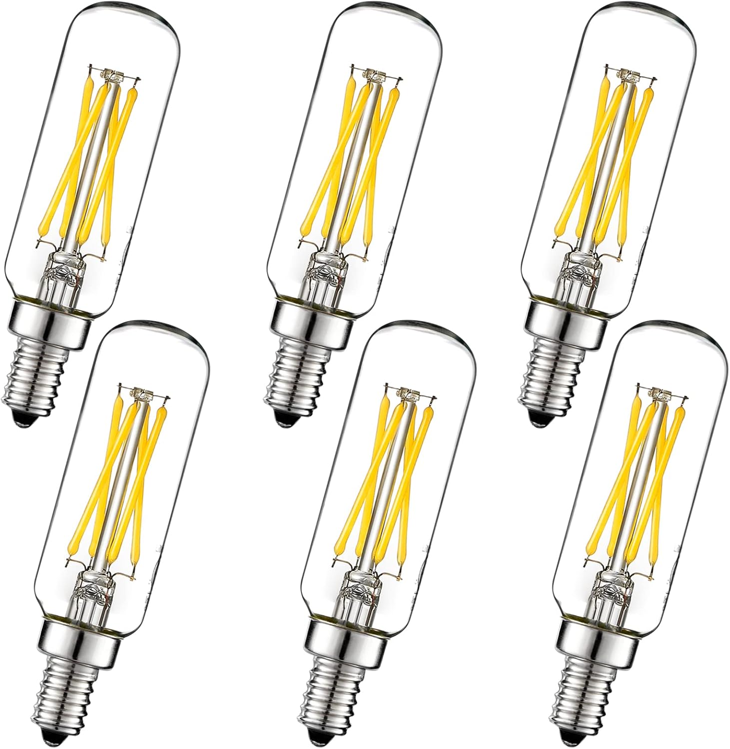 LiteHistory E12 led Bulb 6W Equivalent Candelabra Light Bulbs 60 watt Neutral White 4000K AC120V 600LM Dimmable T6 T25 for Chandeliers,Ceiling Fan and Wall sconces Pack of 6