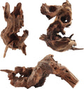 LYPHARD AQUARIUMS Driftwood for Aquarium, 3 Pieces 6-10" Natural Small Drift Wood Fish Tank Assorted Branch Decorations Pieces for Reptile Hide