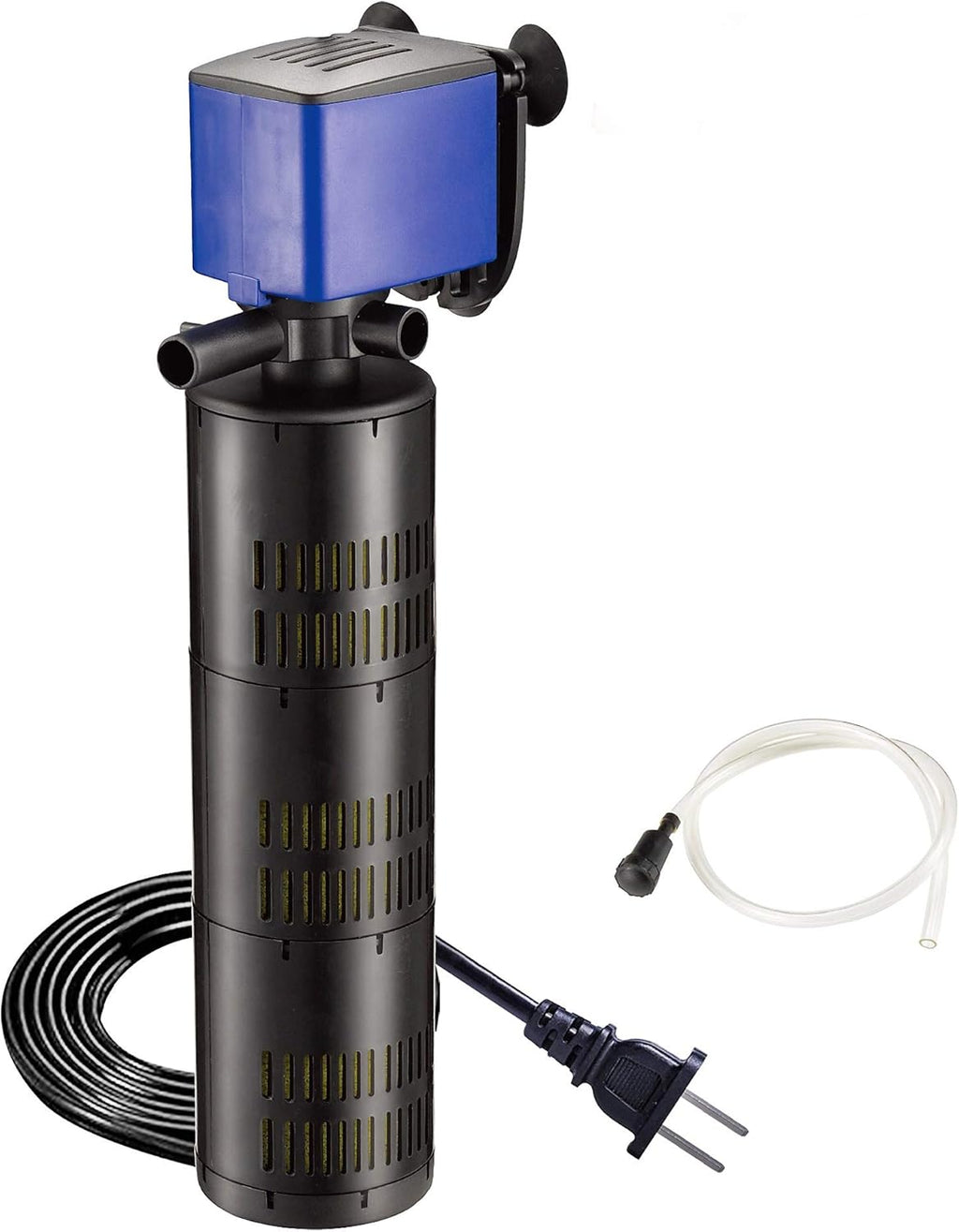 475 GPH Internal Filter Submersible Pump - 3 in 1 Aquarium Fish Tank Pump with Oxygenation, Filtration & Water Cycling, 5 ft max lift, 25W - 2 Pack