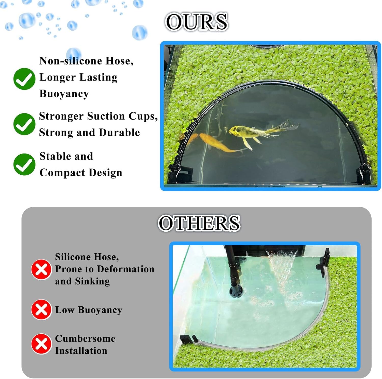 Floating Plant Corral for Aquarium, Fish Tank Accessories to Protects Duckweed from Filters, Automatically Adjusts Height According to Water Level, Suitable for All Duckweed and all aquariums(Style 2)