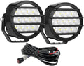 BIGLION.X 3.7 Inch 130W Off Road Lights White Round Offroad Fog Lights Super Bright 12800LM Driving Offroad Lights Bumper Fog Light Pods Waterproof 12/24V for Trucks 4x4 SUV ATV UTV Car