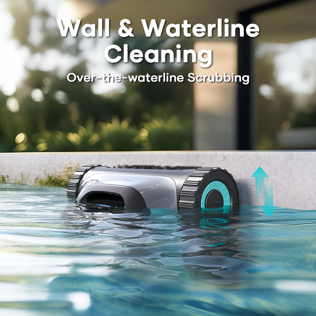 AIPER Scuba S1 Cordless Robotic Pool Cleaner, Pool Vacuum for Inground Pools, Wall and Waterline Cleaning, Smart Navigation for Pools up to 1,600 Sq.ft (Renewed)