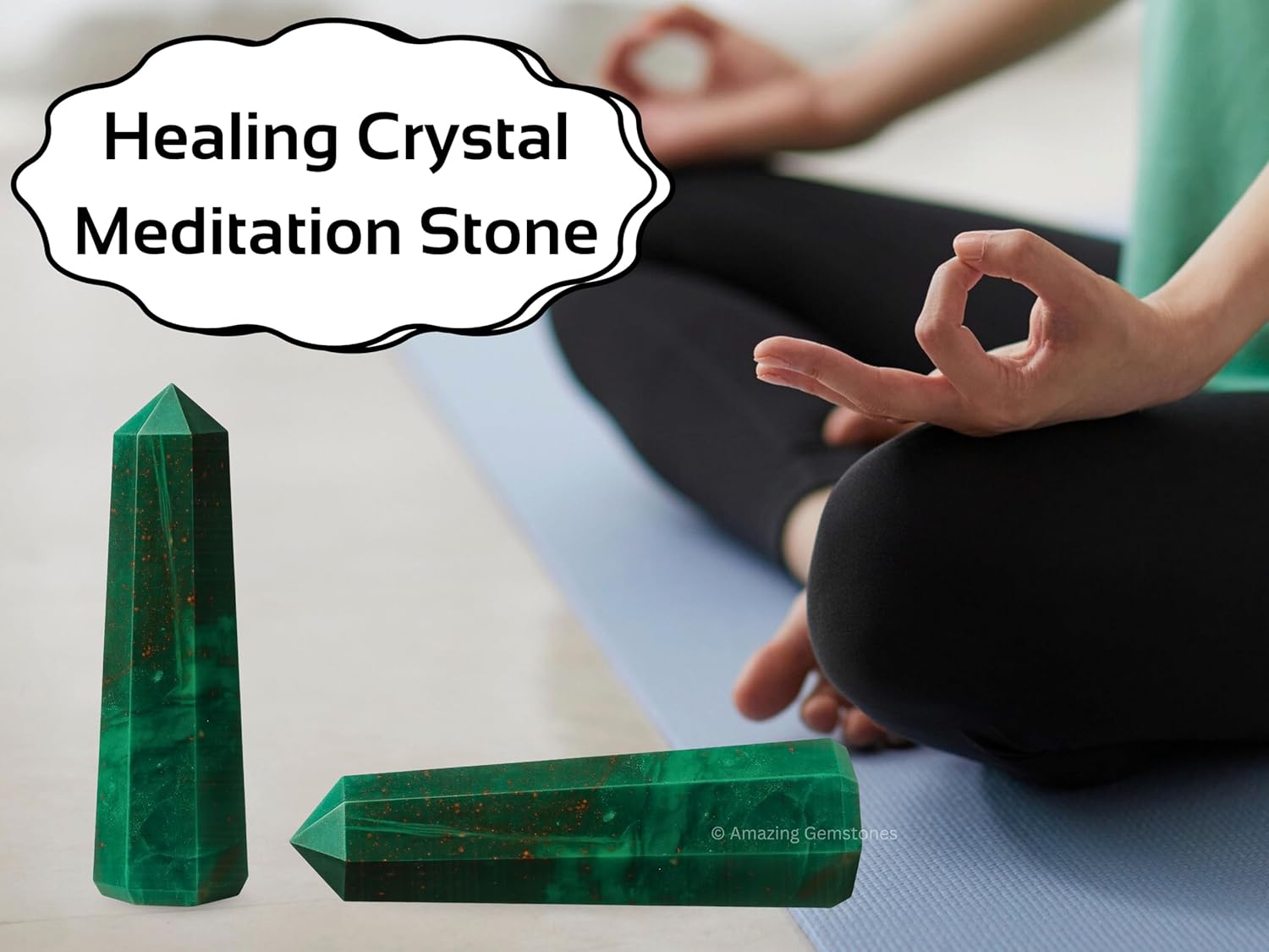 Amazing Gemstone Bloodstone Crystal Towers ~ Natural Healing Crystal Point Obelisk for Reiki Healing and Crystal Grid (3- Inch)