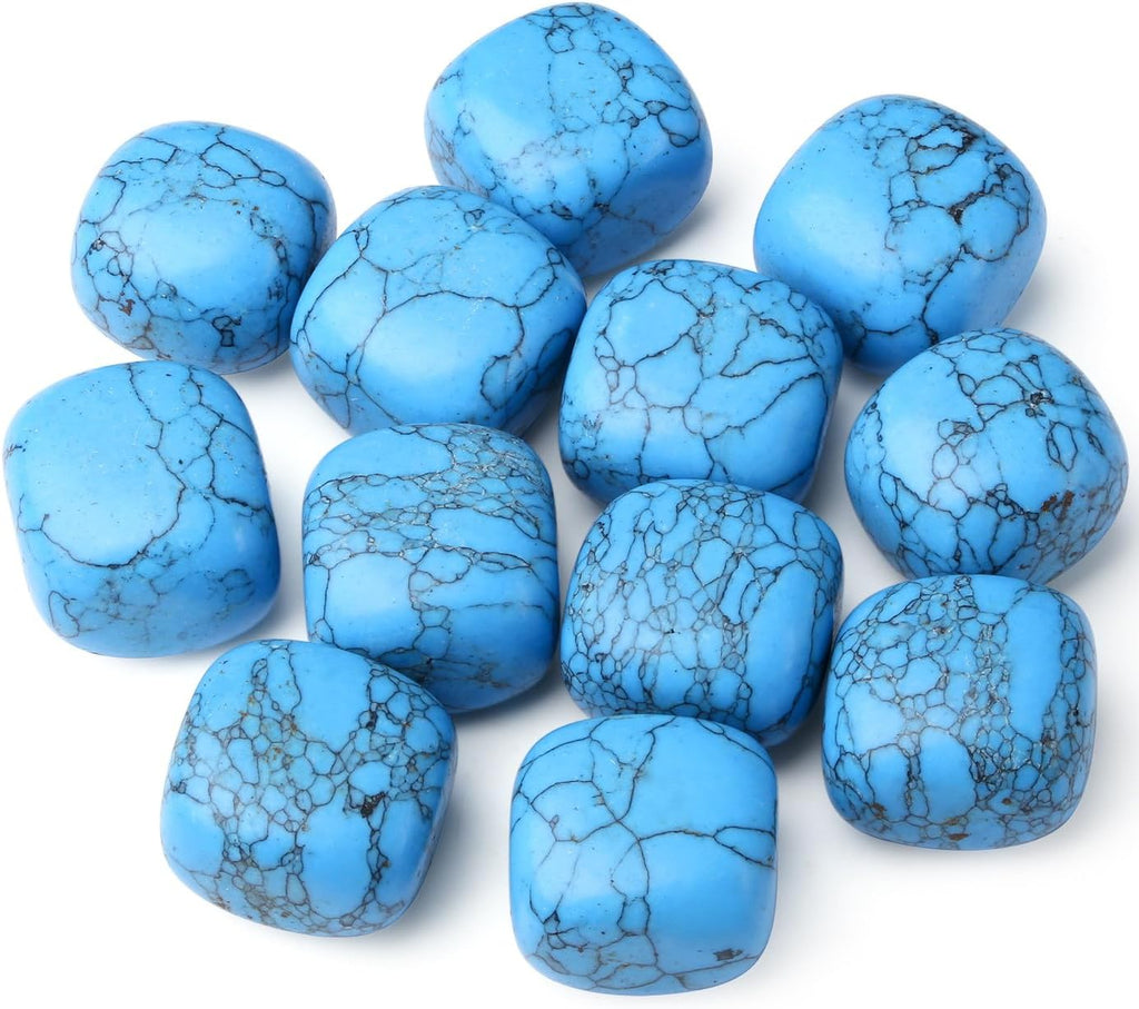 DUQGUHO Green Turquoise Crystals Healing Crystal Stones Set Natural Crystals Bulk Irregular Stones 0.45 lbs