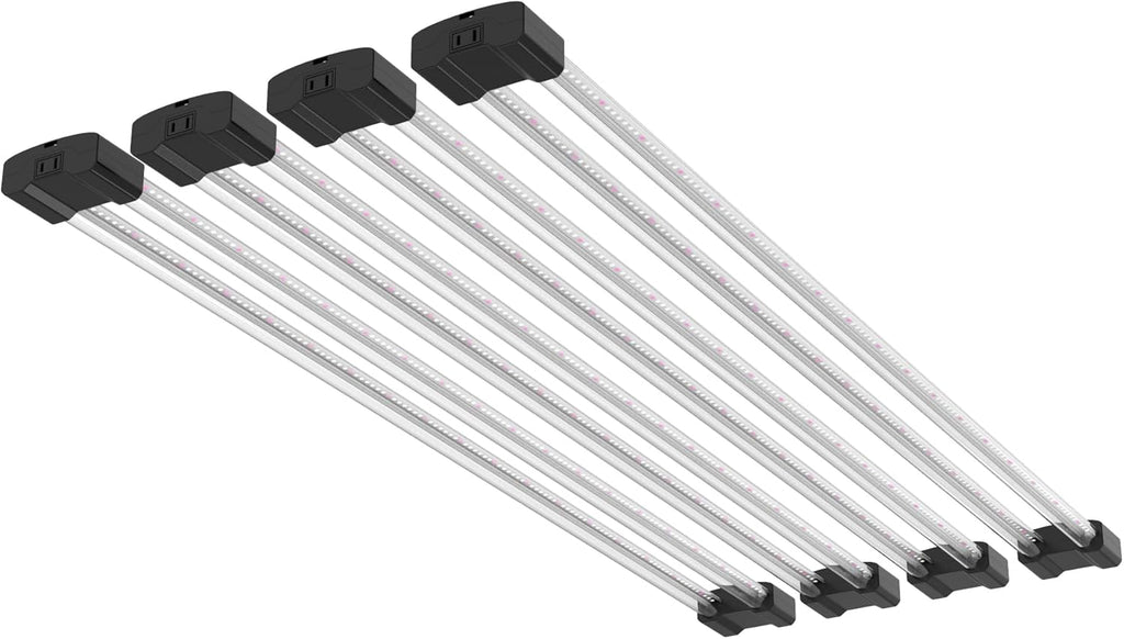 DYMOND BoostGro LED Grow Light Full Spectrum 5000K Daylight + 660nm Red Linkable Indoor Plant Lighting Fixture Tubes (4FT, 4, Pack)