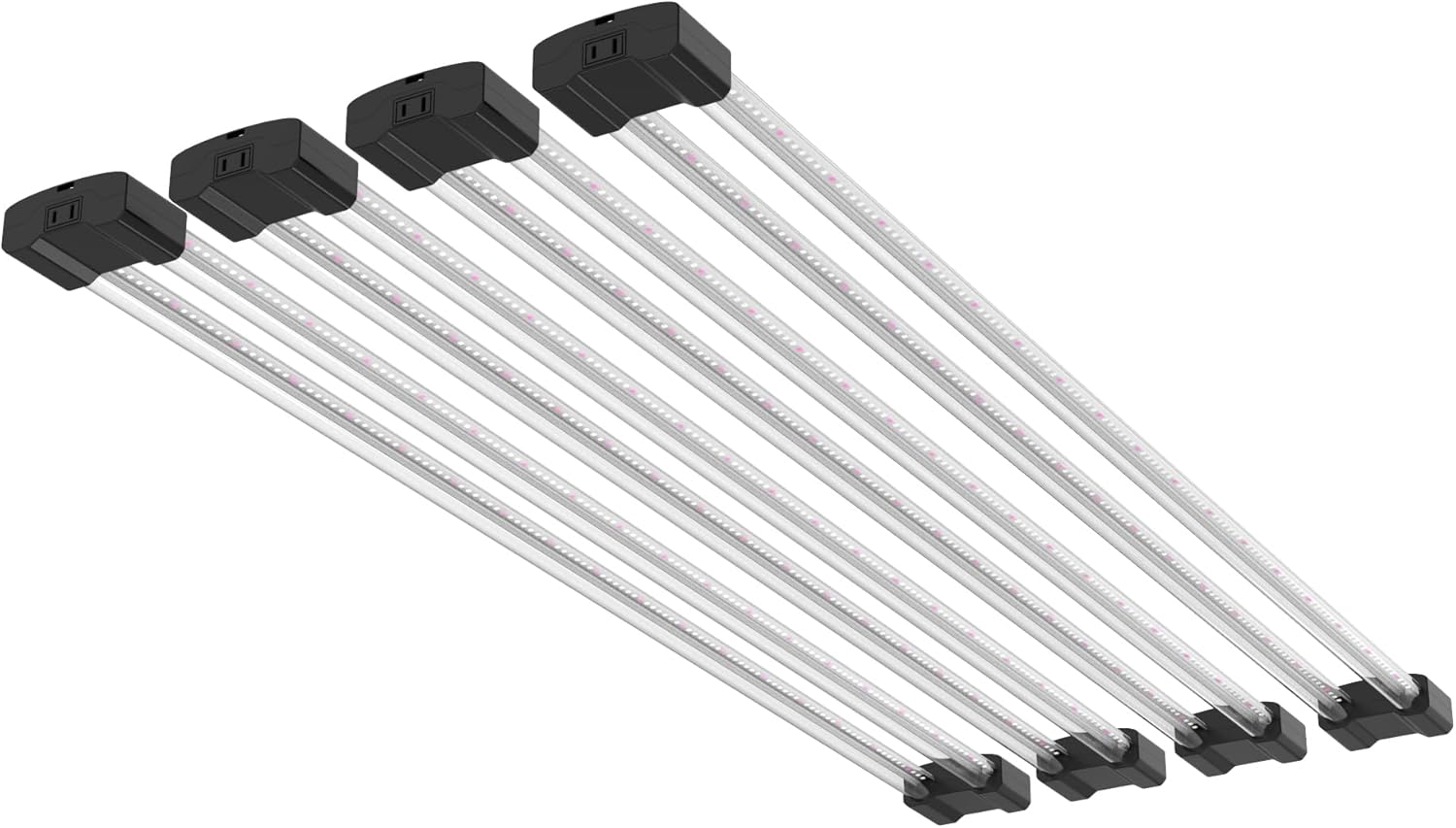 DYMOND BoostGro LED Grow Light Full Spectrum 5000K Daylight + 660nm Red Linkable Indoor Plant Lighting Fixture Tubes (4FT, 4, Pack)