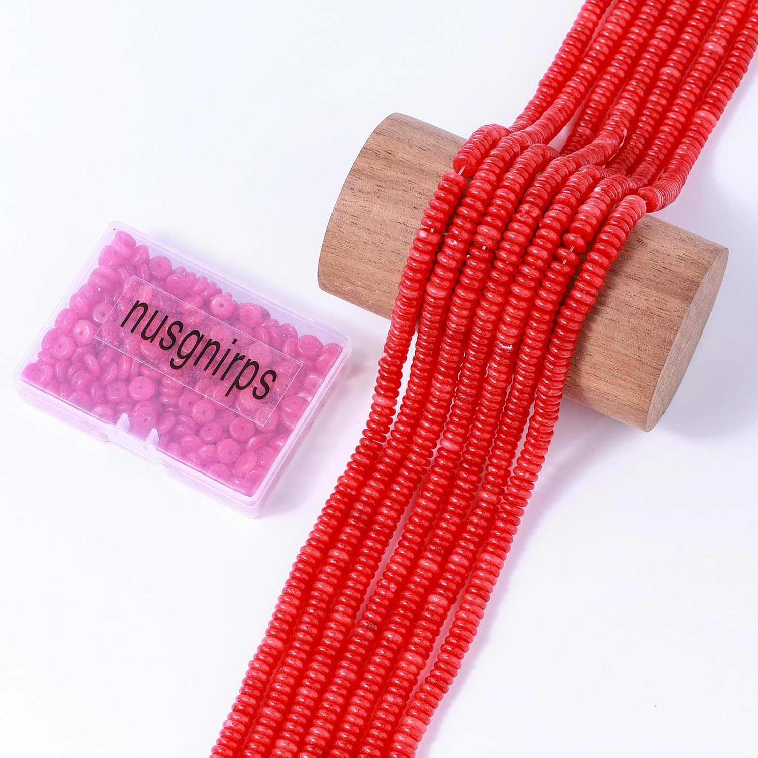 Natural Red Agate Disk Stone Spacer Beads 6x2mm 38cm/str Flat Rondelle Loose Semi Gemstone Caps for Making Bracelets Necklace