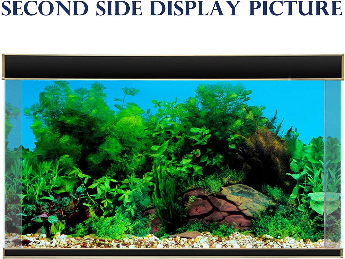 ELEBOX New 23" x 71" Fish Tank Background Stickers Wallpaper 2 Sided Seaweed Water Plants Aquarium Background Decoration