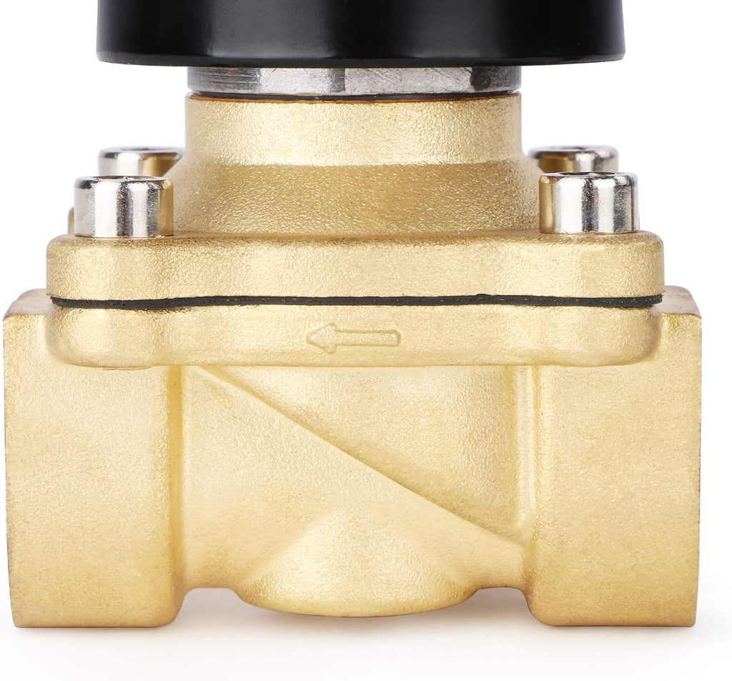 U.S. Solid 3/4" Brass Electric Solenoid Valve 110V AC Normally Closed Non-potable Water, air, Diesel